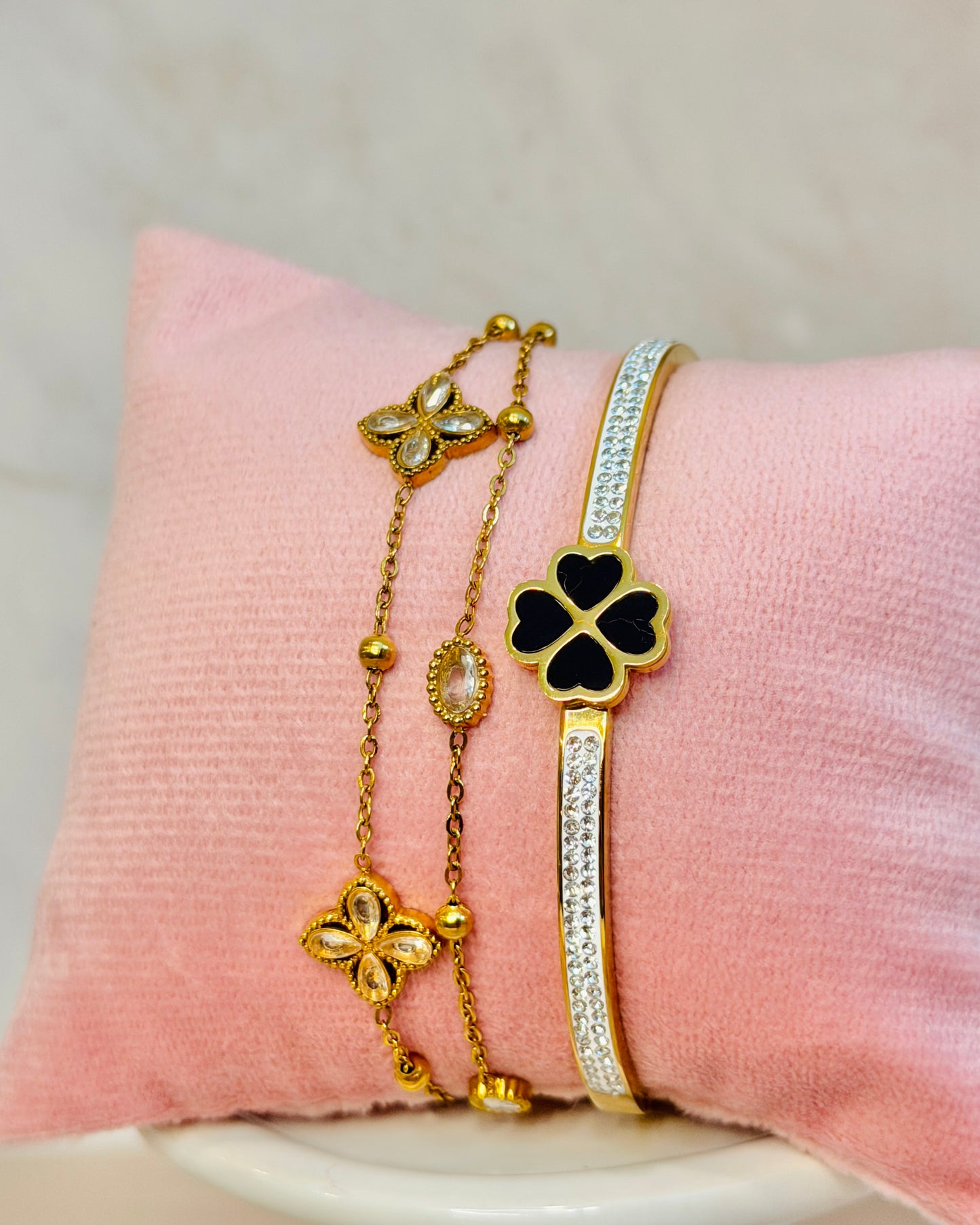 Golden Grace Stack | 18k Gold Plated| Anti Tarnish Bracelet Stack