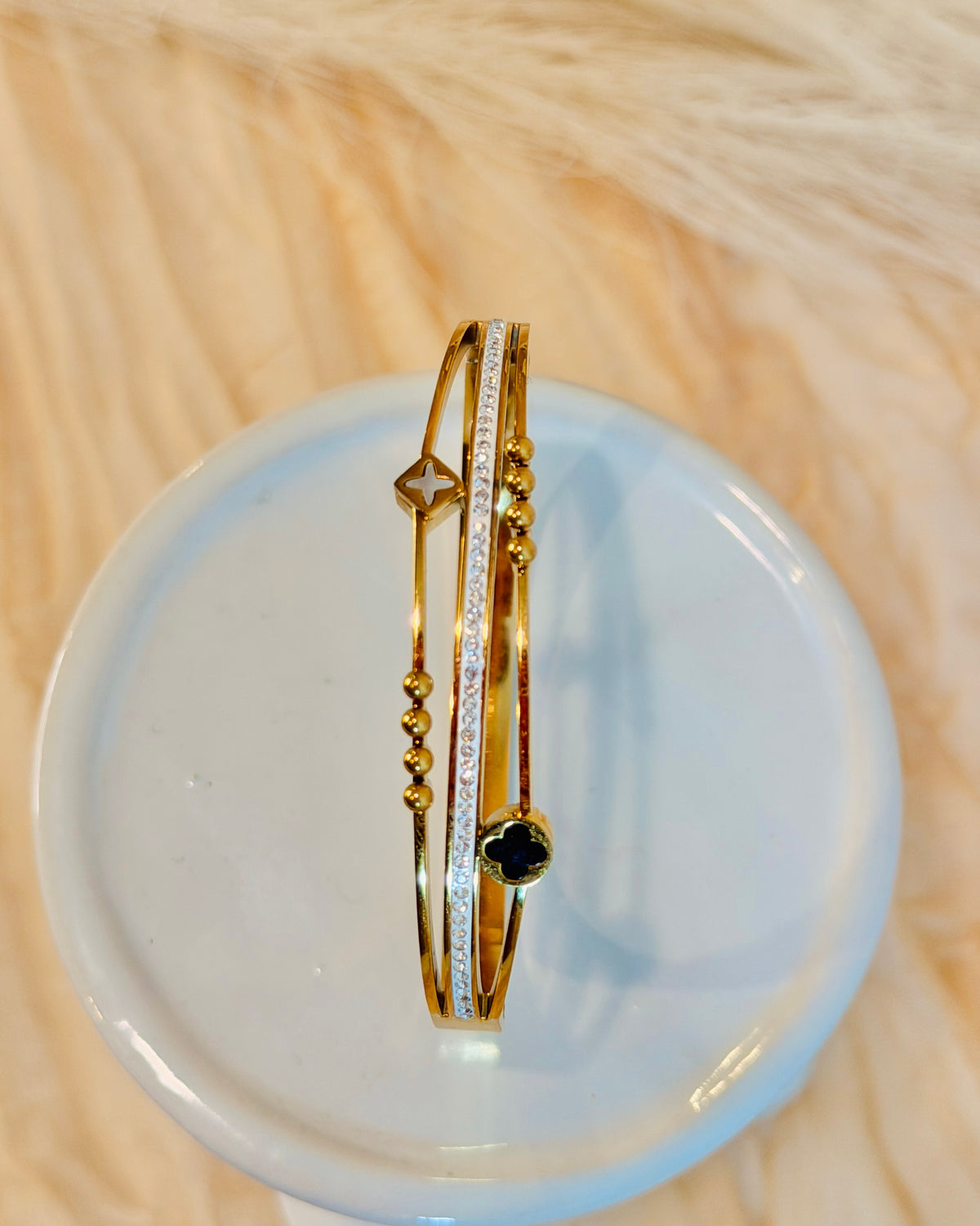 Jubilee| 18k Gold Plated| Anti Tarnish Clover Bracelet