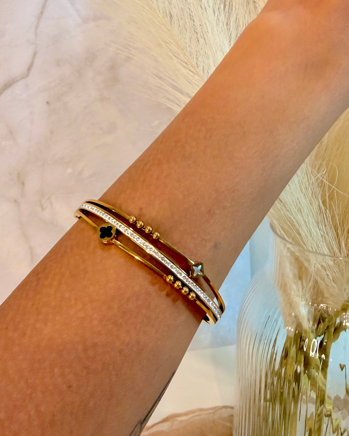 Jubilee| 18k Gold Plated| Anti Tarnish Clover Bracelet