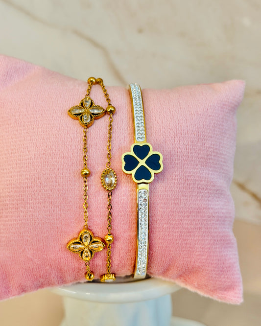 Golden Grace Stack | 18k Gold Plated| Anti Tarnish Bracelet Stack