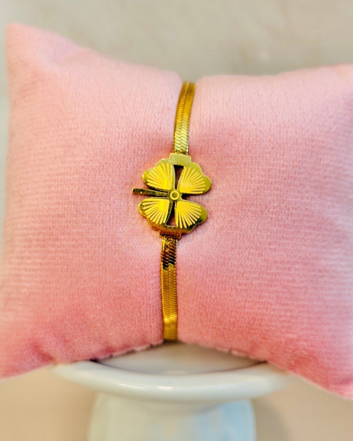 Serendipity| 18k Gold Plated| Anti Tarnish Clover Bracelet