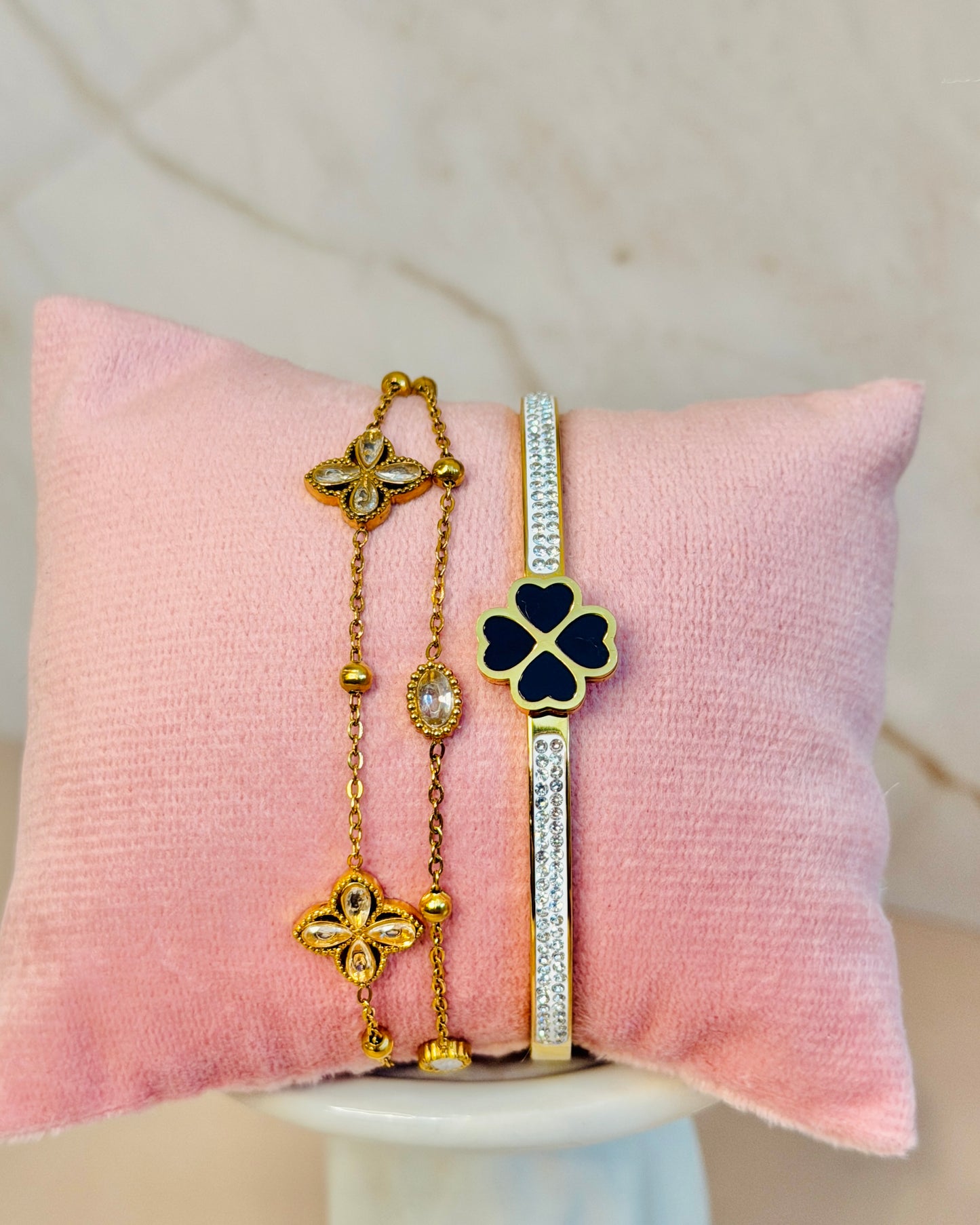 Golden Grace Stack | 18k Gold Plated| Anti Tarnish Bracelet Stack