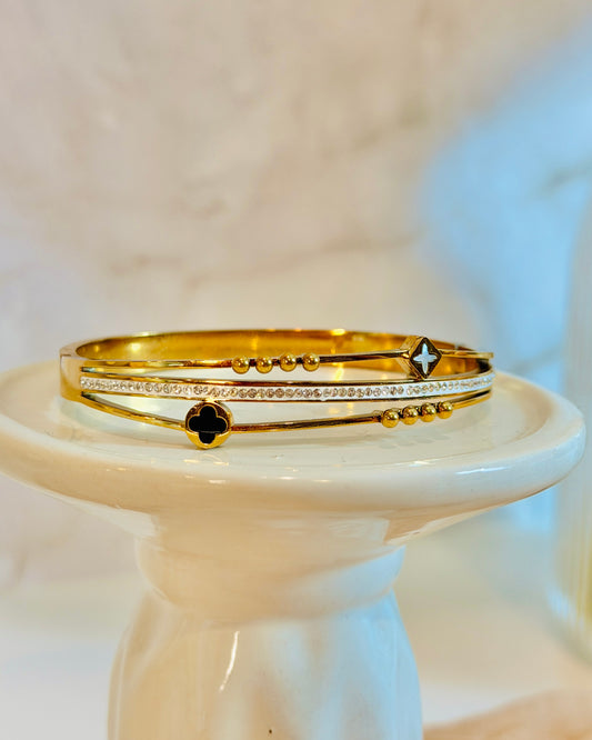 Jubilee| 18k Gold Plated| Anti Tarnish Clover Bracelet