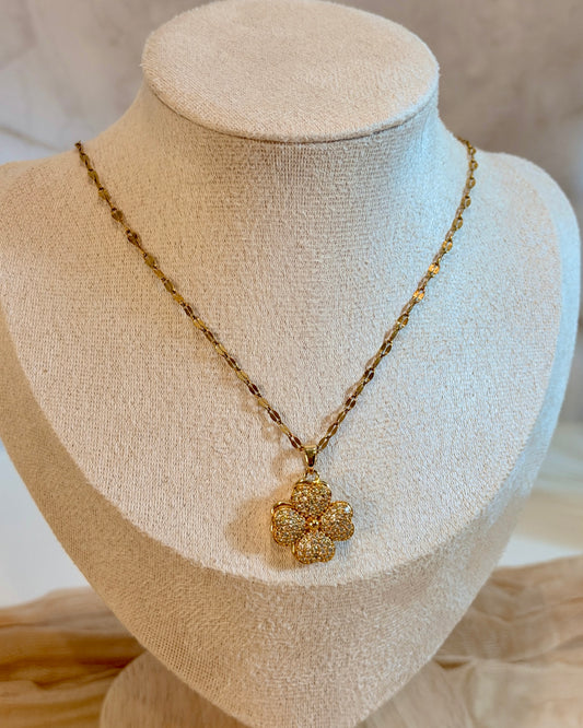 Prosper| 18k Gold Plated| Anti Tarnish Clover Necklace